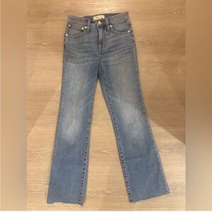 Madewell Cali Demi-Boot Jeans Size 24 High-Rise Stretch Bootcut